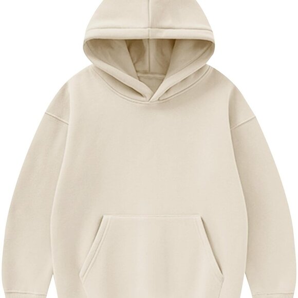 Unisex Fleece Hoodie Pullover Long Sleeve Kangaroo Pocket Classic Casual